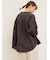 ハンドステッチ風花柄シャーリングブラウス