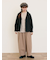 ハンドステッチ風花柄シャーリングブラウス