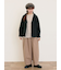 ハンドステッチ風花柄シャーリングブラウス