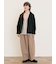 ハンドステッチ風花柄シャーリングブラウス