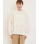 ハンドステッチ風花柄シャーリングブラウス