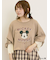 【Disney】ミッキーマウス/袖口レースロンT