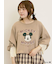 【Disney】ミッキーマウス/袖口レースロンT