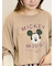 【Disney】ミッキーマウス/袖口レースロンT