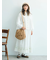 【WEB限定】花柄刺繍ギャザースカート
