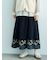 【WEB限定】花柄刺繍ギャザースカート