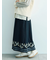【WEB限定】花柄刺繍ギャザースカート