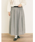 配色ベルトギャザースカート