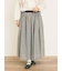 配色ベルトギャザースカート