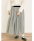 配色ベルトギャザースカート
