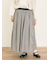 配色ベルトギャザースカート