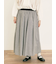 配色ベルトギャザースカート