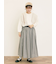 配色ベルトギャザースカート