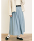 配色ベルトギャザースカート