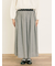 配色ベルトギャザースカート