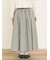 配色ベルトギャザースカート