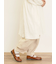 ストライプツイル裾タックパンツ