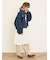 ストライプツイル裾タックパンツ
