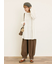 ストライプツイル裾タックパンツ