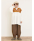 ストライプツイル裾タックパンツ