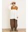 ストライプツイル裾タックパンツ