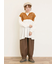 ストライプツイル裾タックパンツ
