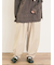ストライプツイル裾タックパンツ