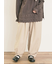 ストライプツイル裾タックパンツ