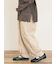 ストライプツイル裾タックパンツ