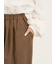 ストライプツイル裾タックパンツ