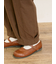 ストライプツイル裾タックパンツ