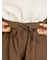 ストライプツイル裾タックパンツ