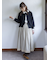 【ゆべし×Samansa Mos2】裾フリルギャザースカート