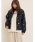 小花総刺繍中綿ジャケット
