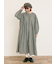 【S/Mサイズ】綿麻/デニムピンタックワンピース