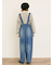 デニム/ツイルサスペンダー付きパンツ