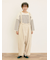 デニム/ツイルサスペンダー付きパンツ