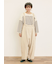 デニム/ツイルサスペンダー付きパンツ