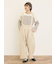 デニム/ツイルサスペンダー付きパンツ