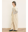 デニム/ツイルサスペンダー付きパンツ