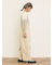 デニム/ツイルサスペンダー付きパンツ