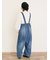 デニム/ツイルサスペンダー付きパンツ