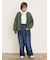 デニム/ツイルサスペンダー付きパンツ