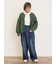 デニム/ツイルサスペンダー付きパンツ