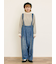 デニム/ツイルサスペンダー付きパンツ