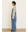 デニム/ツイルサスペンダー付きパンツ
