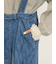 デニム/ツイルサスペンダー付きパンツ