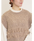 【Fluffy Wool Blend】フリンジニットベスト