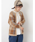シャギーチェック柄カーディガン
