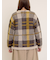 シャギーチェック柄カーディガン